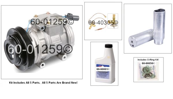 1991 - 1995 Acura Legend New AC Compressor Full A/C Repair Kit 38810PY3043